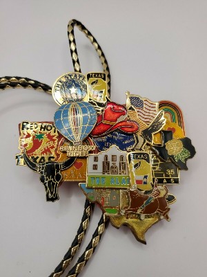 Bolo Tie Pin Texas State Enameled Pins